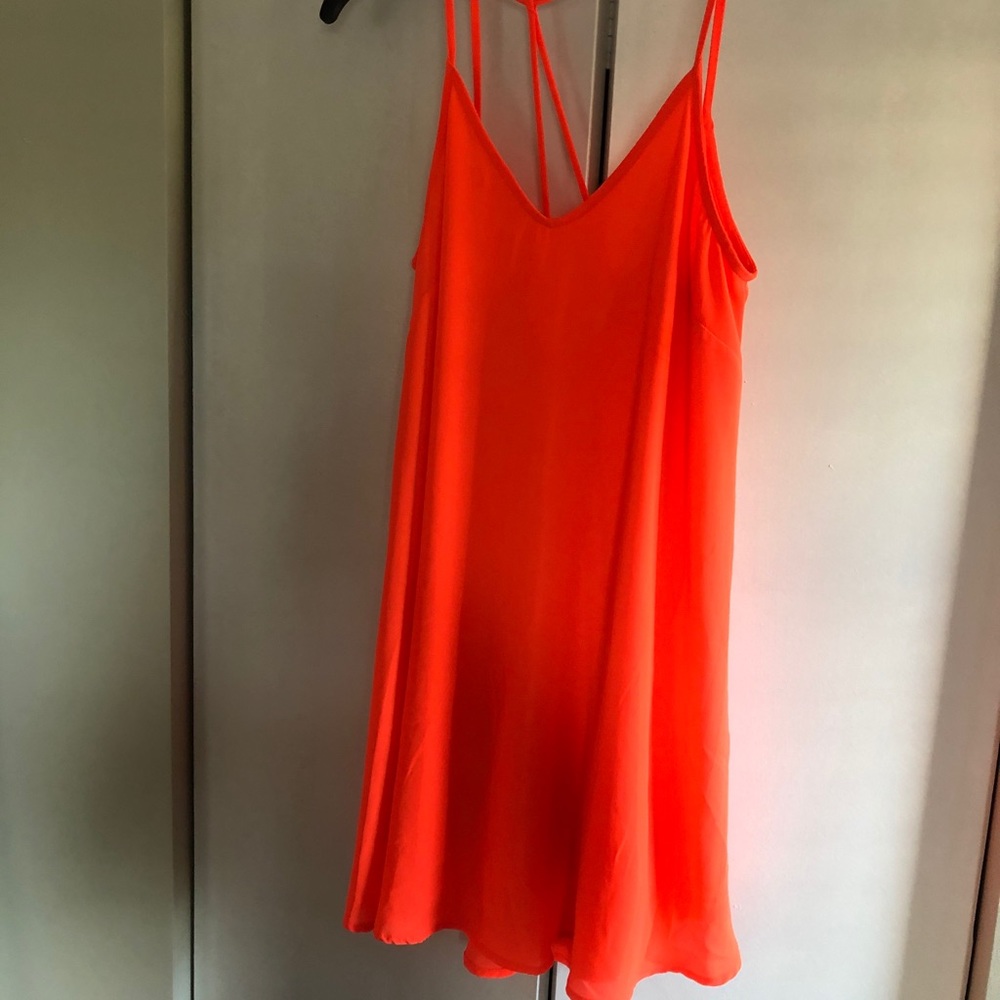 Lush bright orange dress